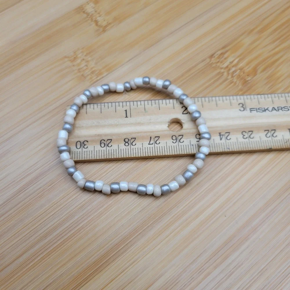 Handmade Clay Bead Seed Bead Bracelet Set of 4 Summer Turtle Theme Kids Jewelry
